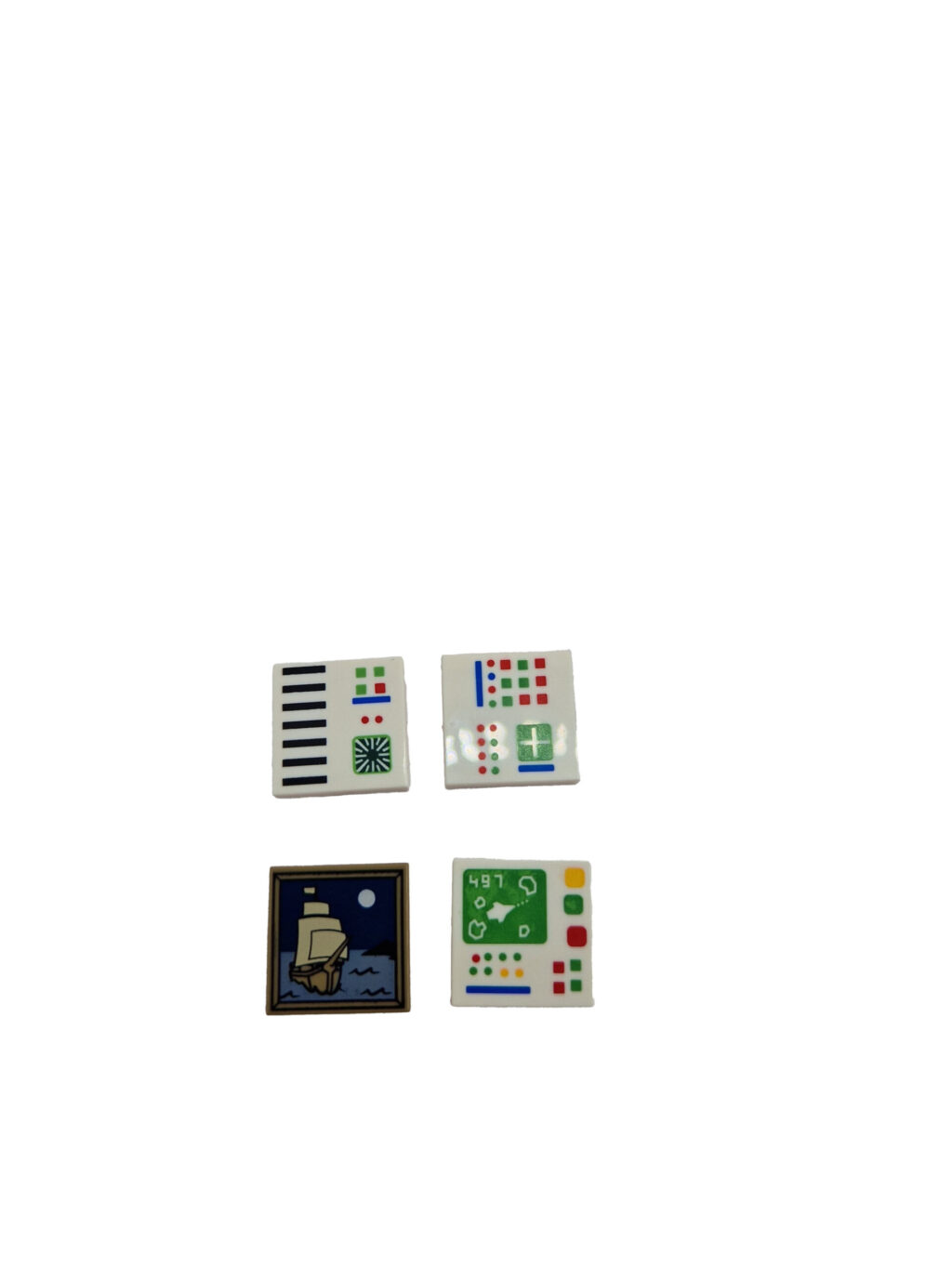 LEGO Diverse Bedrukte Tegels (4 Stuks)