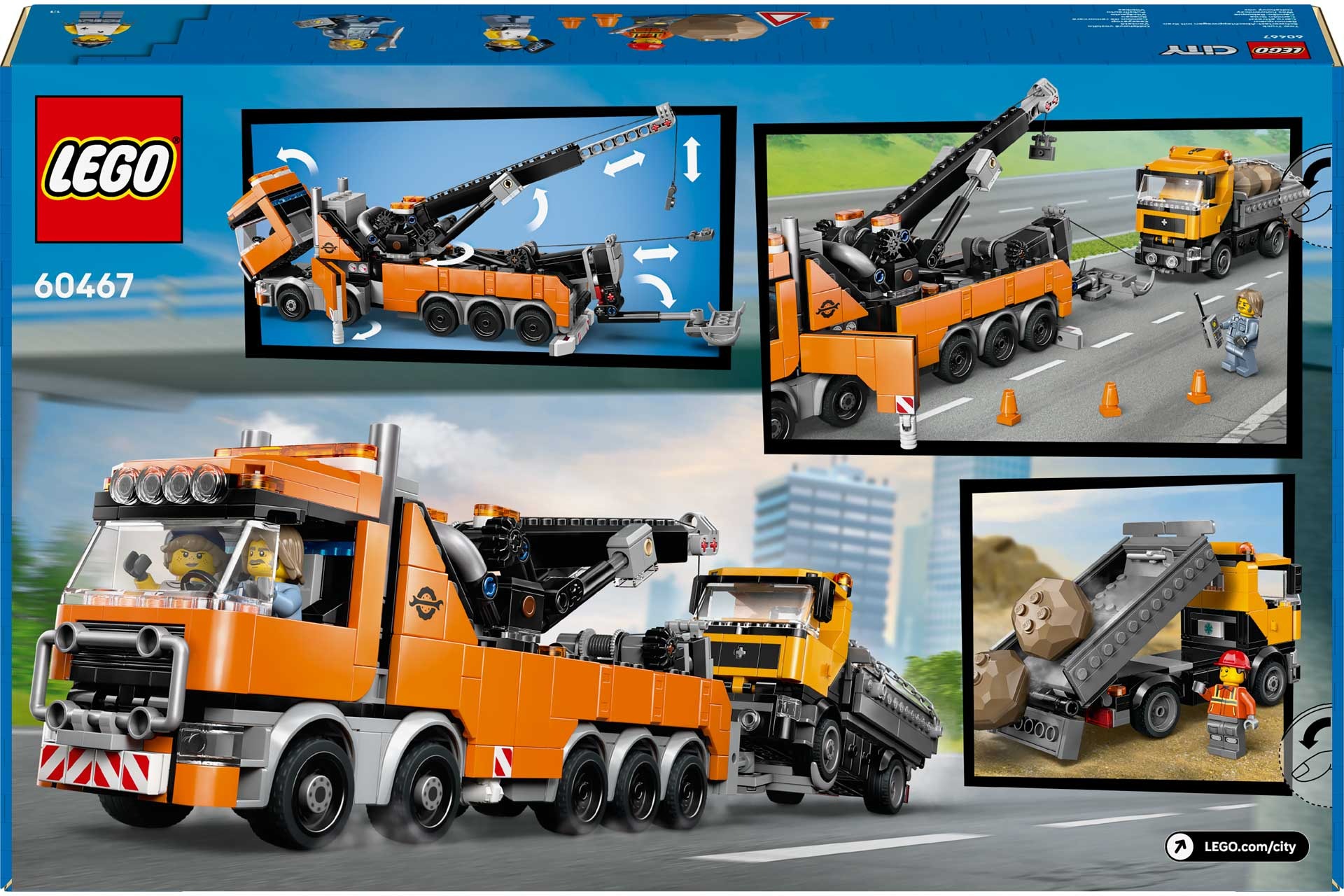 LEGO 60467 Zware sleepwagen met kraan - Afbeelding 4