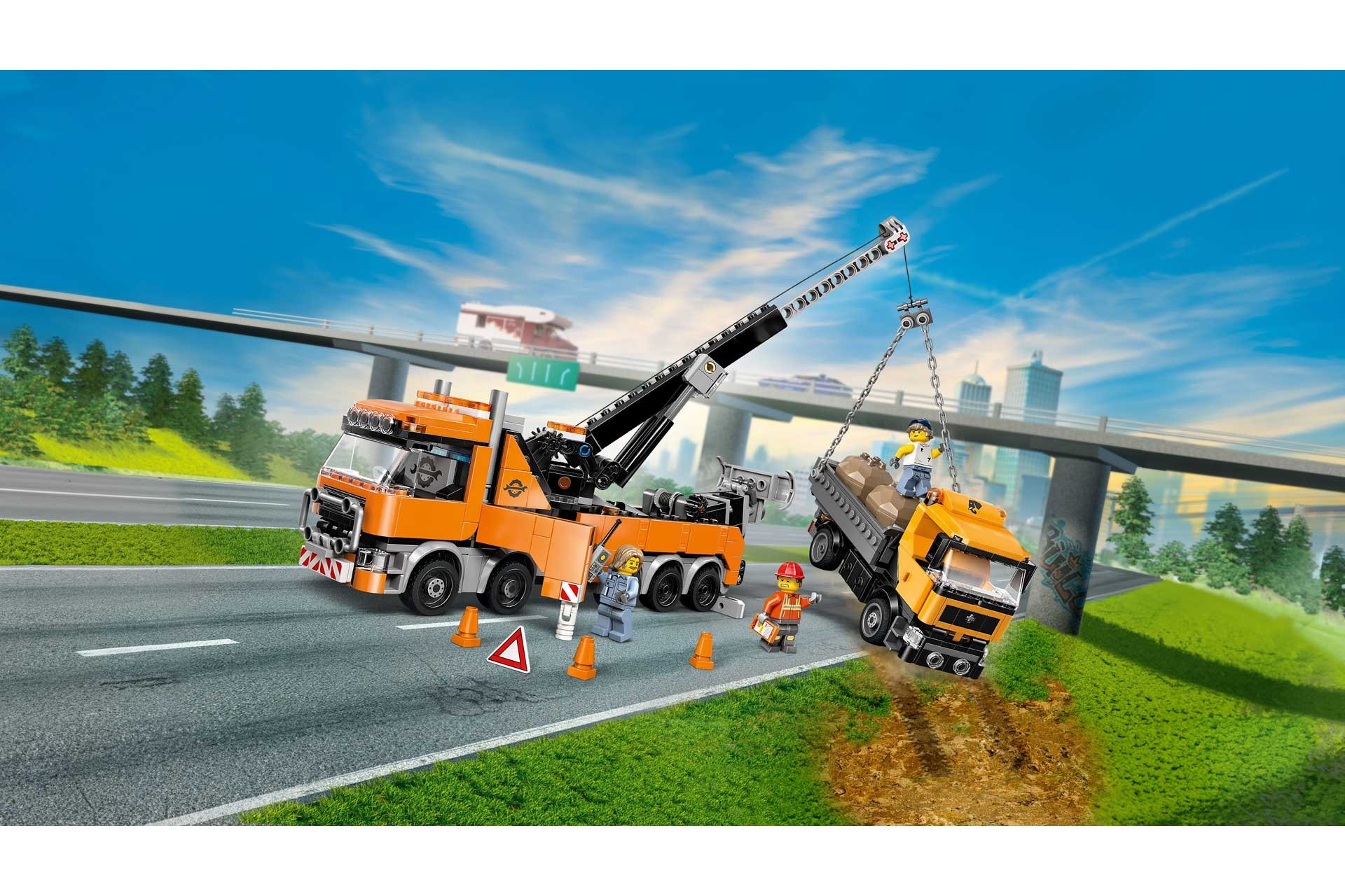 LEGO 60467 Zware sleepwagen met kraan - Afbeelding 11