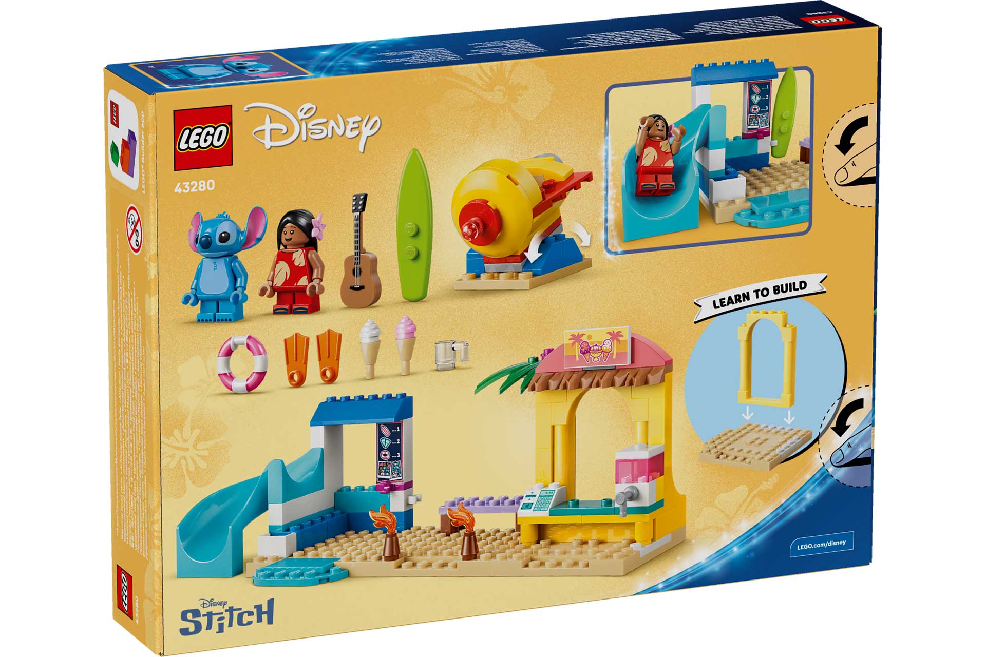 LEGO 43280 Disney Strandplezier met Lilo en Stitch - Afbeelding 2