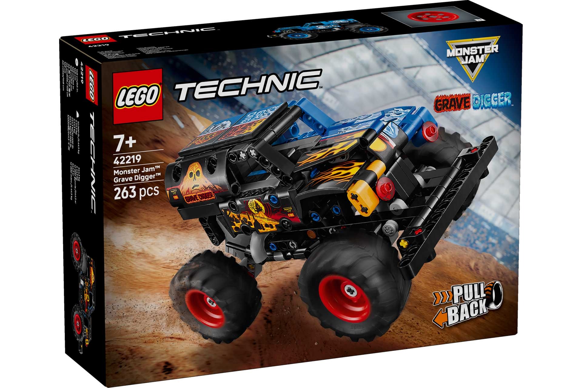 LEGO 42219 Monster Jam™ Grave Digger™ vuur en ijs